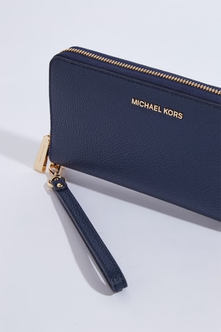 Cartera de piel - Azul marino