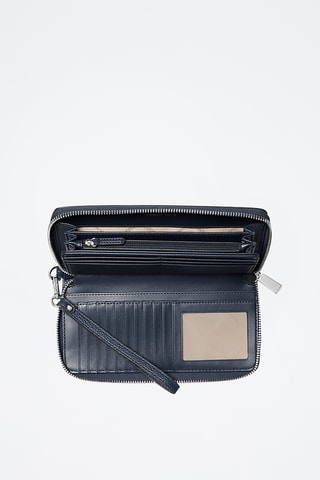 Cartera de piel - Azul marino