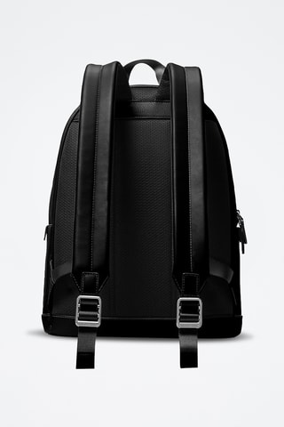 Mochila de piel Cooper - Negro