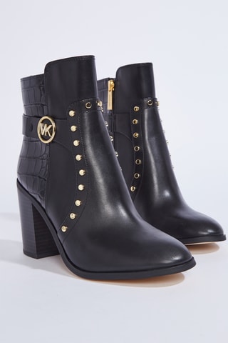 Botines de piel Carmenheel - Negro