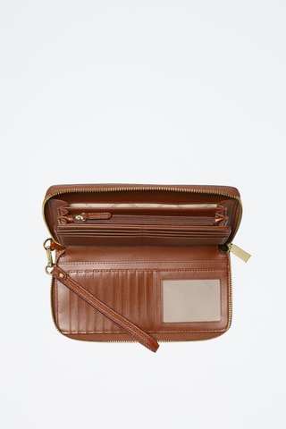 Cartera de piel - Marrón