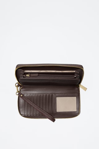 Cartera de piel - Marrón