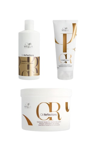 Shampoo, balsamo e maschera rivelatore di luminosità Oil Reflections - Tutti i tipi di capelli - 500, 200 e 500 ml