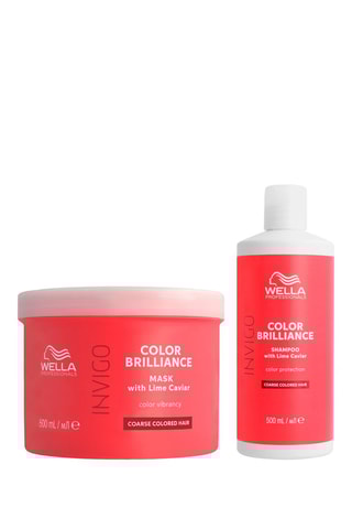 	Maschera capelli e shampoo protezione colore Invigo Color Brilliance - Capelli colorati e spessi - 2 x 500 ml