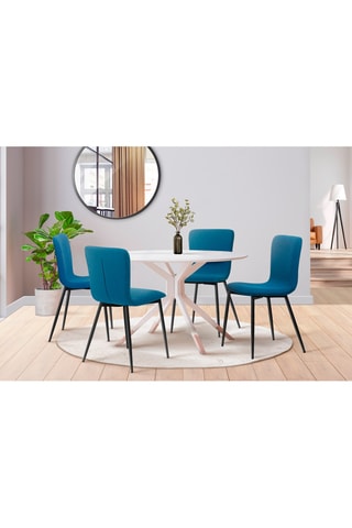 4 sillas Margot - Azul pato