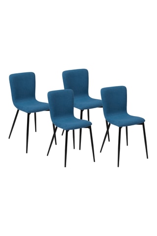 4 sillas Margot - Azul pato