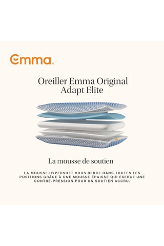 2 oreillers Original Adapt Elite Emma - 3 kg - Blanc
