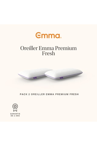 2 oreillers Premium Fresh Emma - 2,26 kg - Blanc