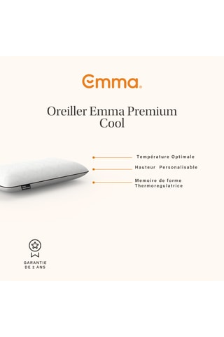 2 oreillers Premium Cool Emma - 2,62 kg - Blanc