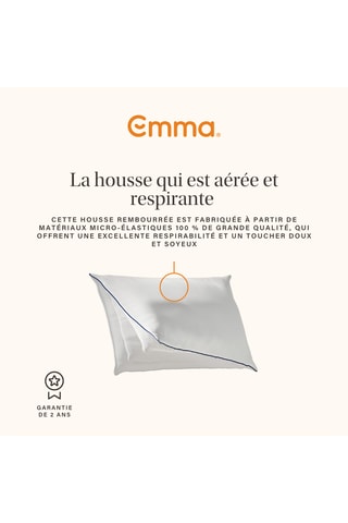 Matelas Original Lite, lit One Cocoon Lite et 2 oreillers Original Confort Thermorégulant Emma