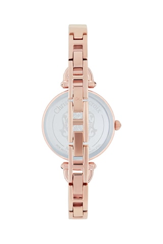 Reloj de cuarzo de acero - Rosa dorado y marrón oscuro