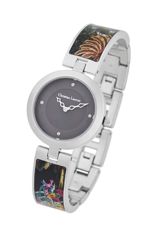 Reloj de cuarzo de acero y lacado - Antracita y plateado