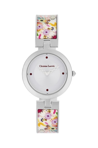 Reloj de cuarzo de acero y lacado - Crudo y plateado