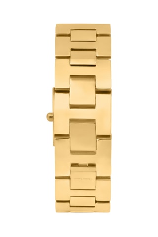 Reloj de cuarzo de acero Otro Mundo - Dorado y naranja