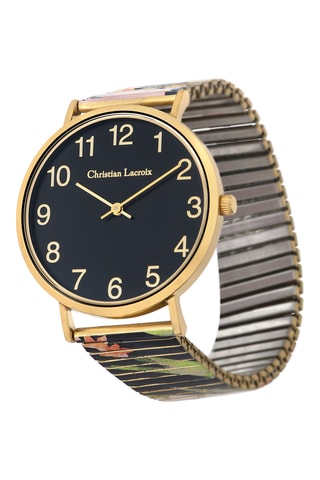 Reloj de cuarzo de acero Tokugawa Pounds - Dorado y negro