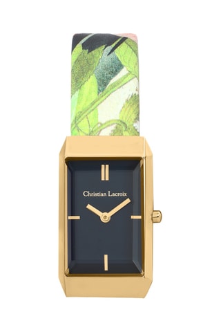Reloj de cuarzo de piel Tokugawa Pounds - Negro y dorado