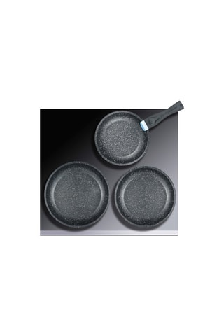 3 Roestvrijstalen Koekenpannen met Afneembaar Handvat - 20, 24 en 26 cm