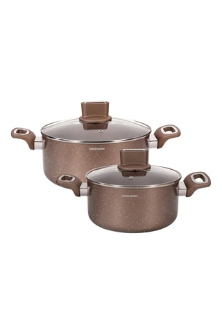 2 kookpannen met deksels - 20 en 24 cm