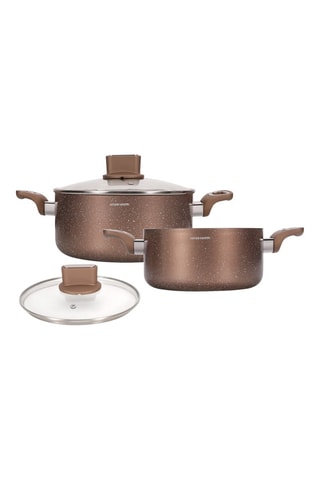 2 kookpannen met deksels - 20 en 24 cm