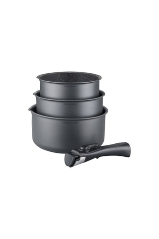 3 Aluminium Steelpannen met Afneembare Steel - 16, 18 en 20 cm