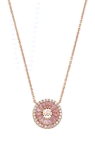 Collana - Argento, laminato oro rosa e zircone