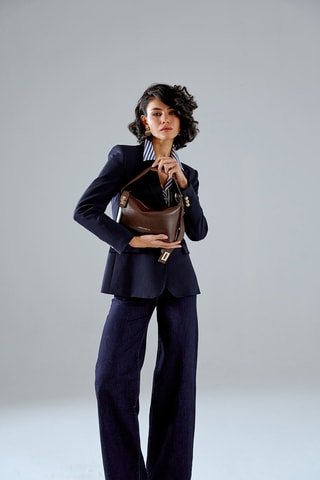 Borsa a spalla Novara - Marrone