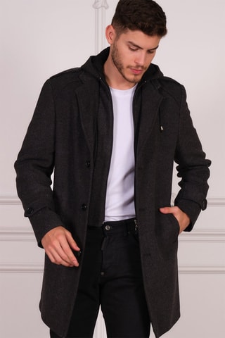 Manteau en laine - Noir