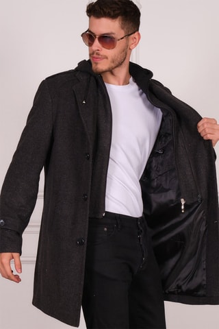 Manteau en laine - Noir