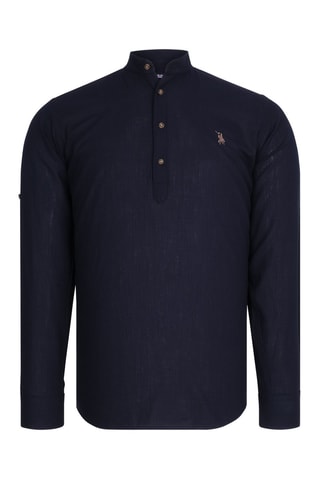 Overhemd - Blauw en bruin