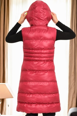 Bodywarmer met Capuchon - Rood