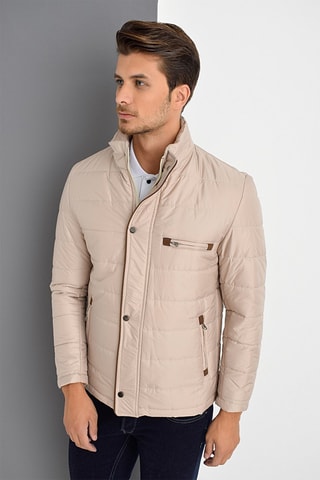 Gewatteerde Jas - Beige