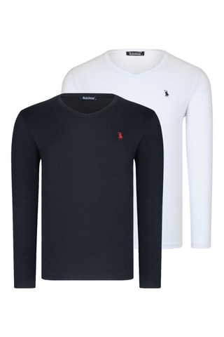 2 Sweaters - Zwart, rood en wit