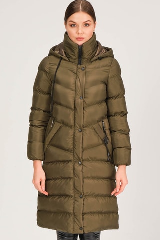 Lange Gewatteerde Jas - Groen