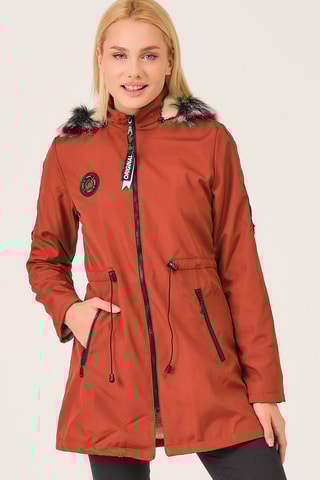 Parka à capuche - Rouge