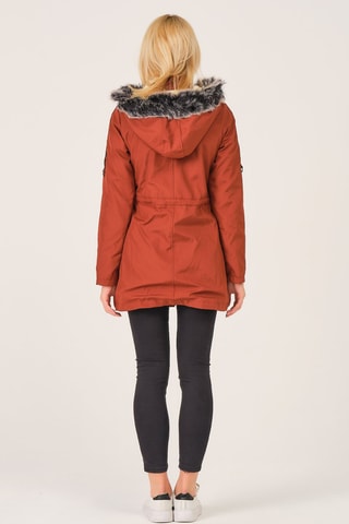 Parka à capuche - Rouge