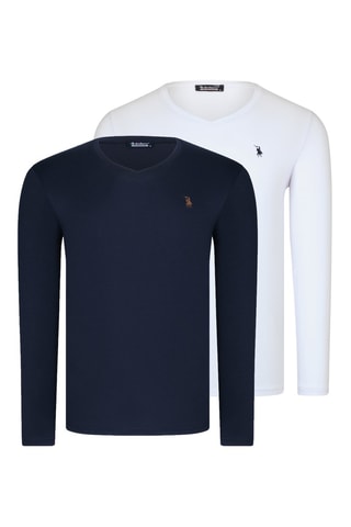 2 Truien - Wit en blauw