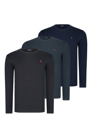 3 Truien - Zwart, blauw en grijs