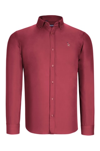 2 Overhemden - Zwart, beige en rood