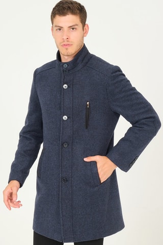 Manteau en laine - Bleu