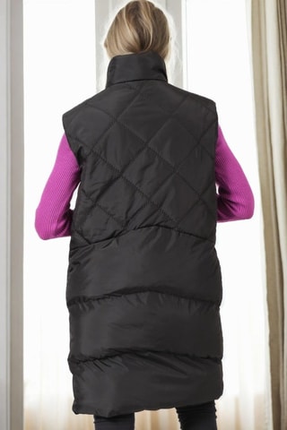 Lange Bodywarmer - Zwart