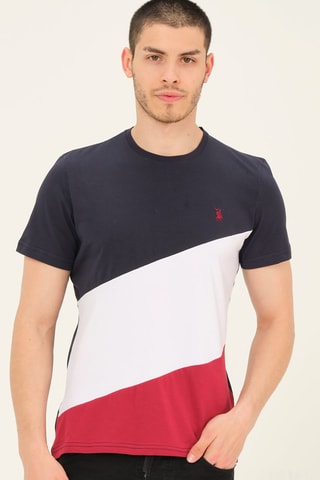 T-shirt - Rood, blauw en wit