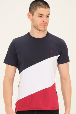 T-shirt - Rood, blauw en wit
