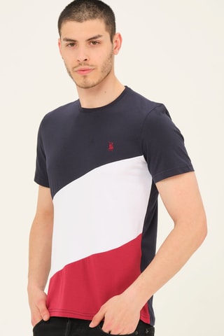 T-shirt - Rood, blauw en wit