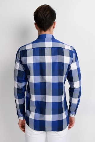 Overhemd - Wit en blauw