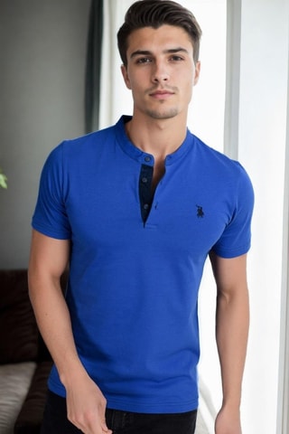 T-shirt - Zwart en blauw