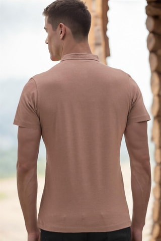 T-shirt - Beige en bruin