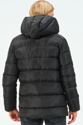 Gewatteerde Jas met Capuchon - Zwart