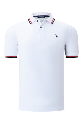 2 Polo’s - Wit, rood en blauw