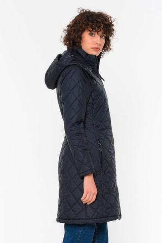 Lange Gewatteerde Jas - Blauw