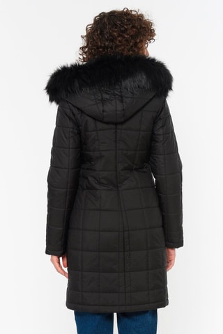 Gewatteerde Jas met Capuchon - Zwart